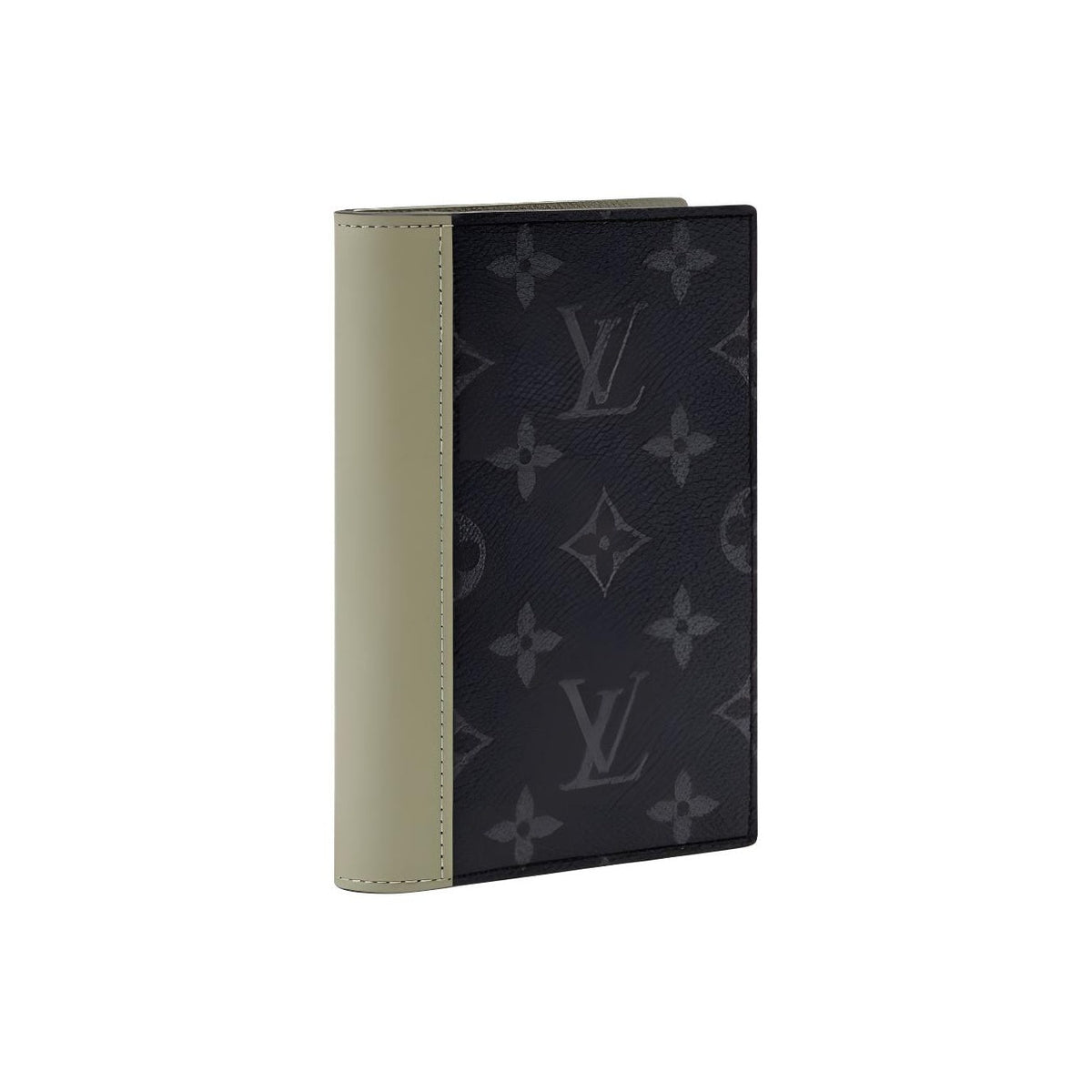 LOUIS VUITTON Men's Monogram Eclipse Passport Holder - Khaki Green - M28640
