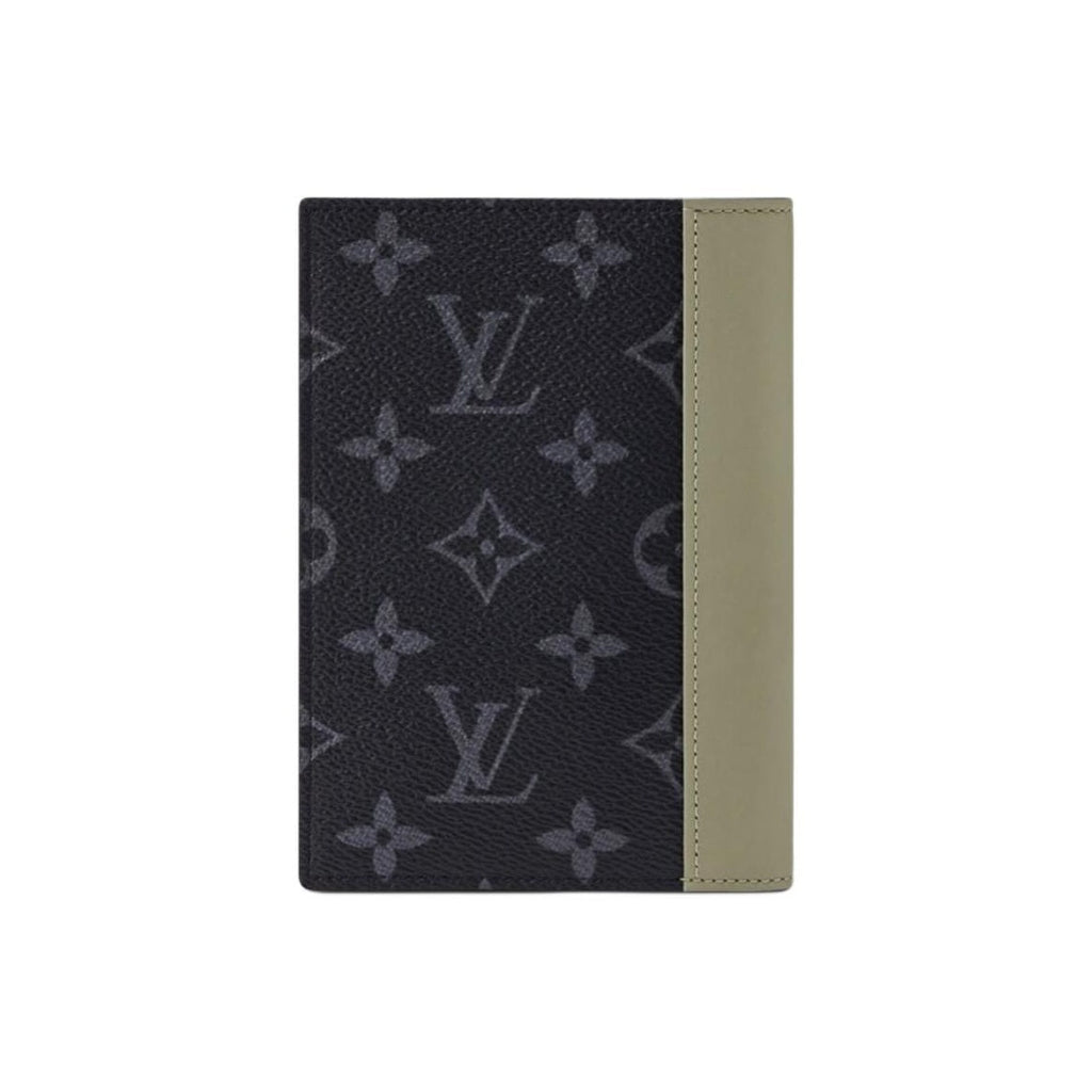 LOUIS VUITTON Men's Monogram Eclipse Passport Holder - Khaki Green - M28640