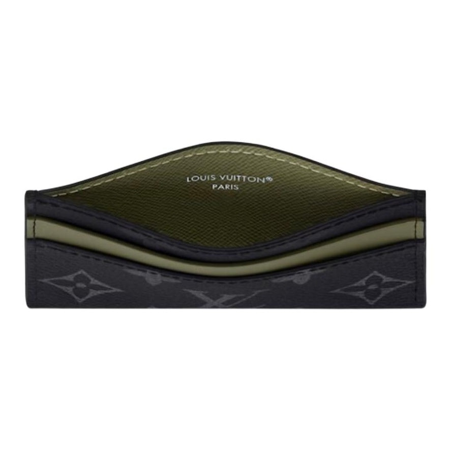 LOUIS VUITTON Men's Double Monogram Eclipse Card Holder - Khaki Green - M29768