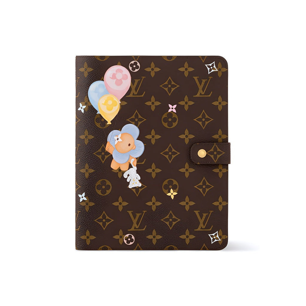 LOUIS VUITTON TRIPLETS Logo Print Notebook Cover - Medium Brown - GI1375