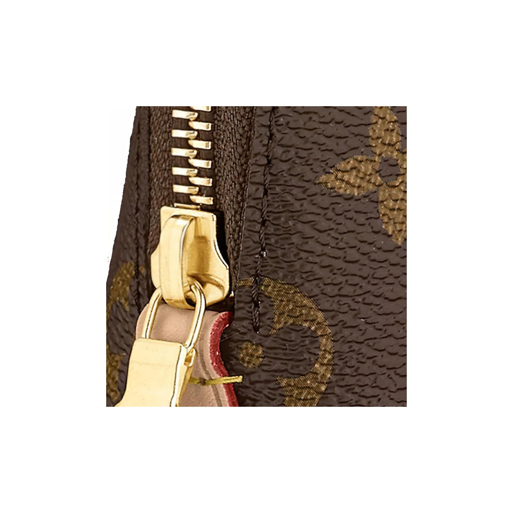 LOUIS VUITTON Women's Monogram Canvas Zip Cosmetic Pouch - Brown - M47353