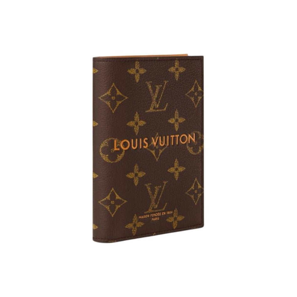 LOUIS VUITTON Men's Letter Logo Leather Card Holder - Brown - M2A491