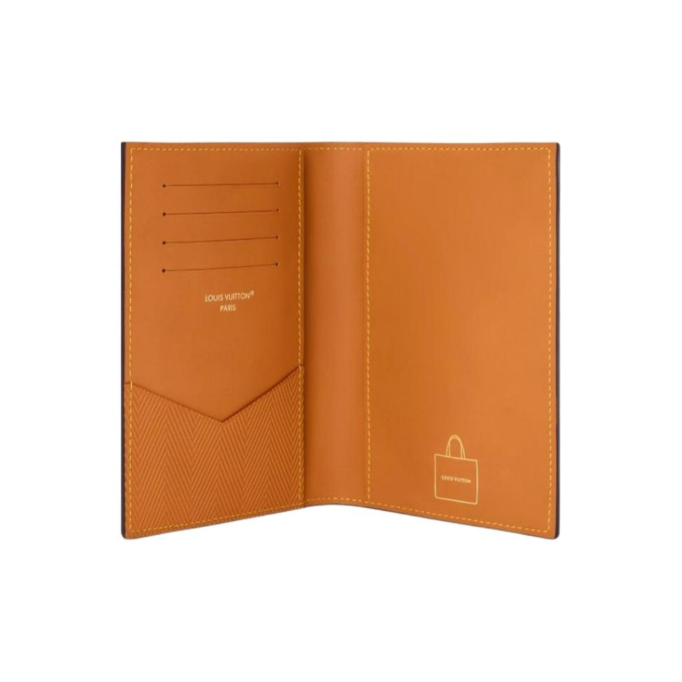 LOUIS VUITTON Men's Letter Logo Leather Card Holder - Brown - M2A491