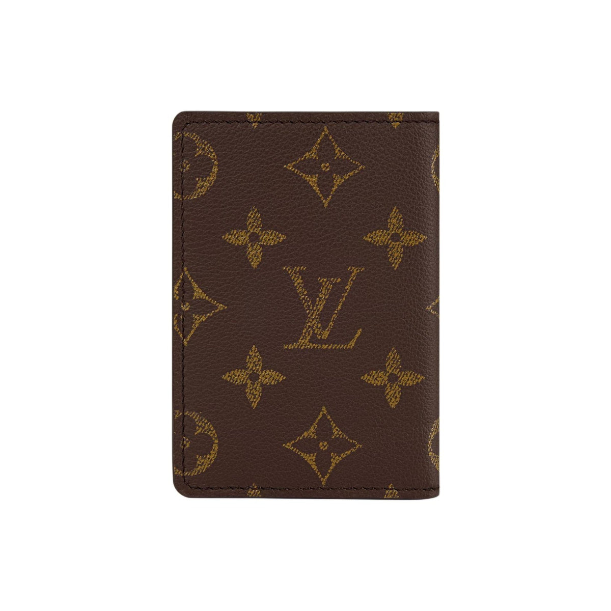 LOUIS VUITTON Pocket Organizer Calfskin Card Holder - Brown and Ochre Yellow - M2A495