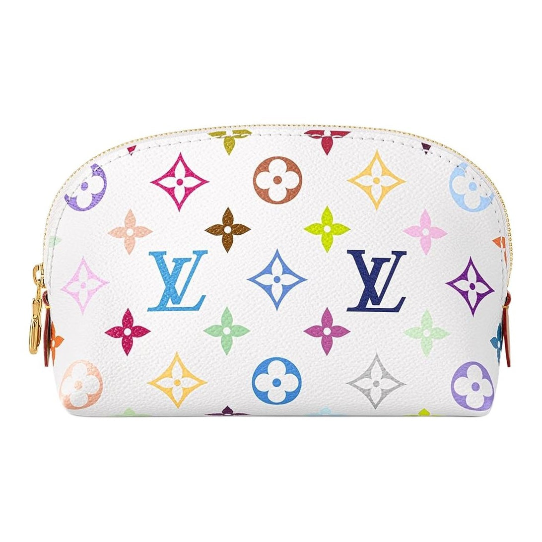 LOUIS VUITTON x Takashi Murakami Monogram Cosmetic Pouch - Small White Multicolor - M13744