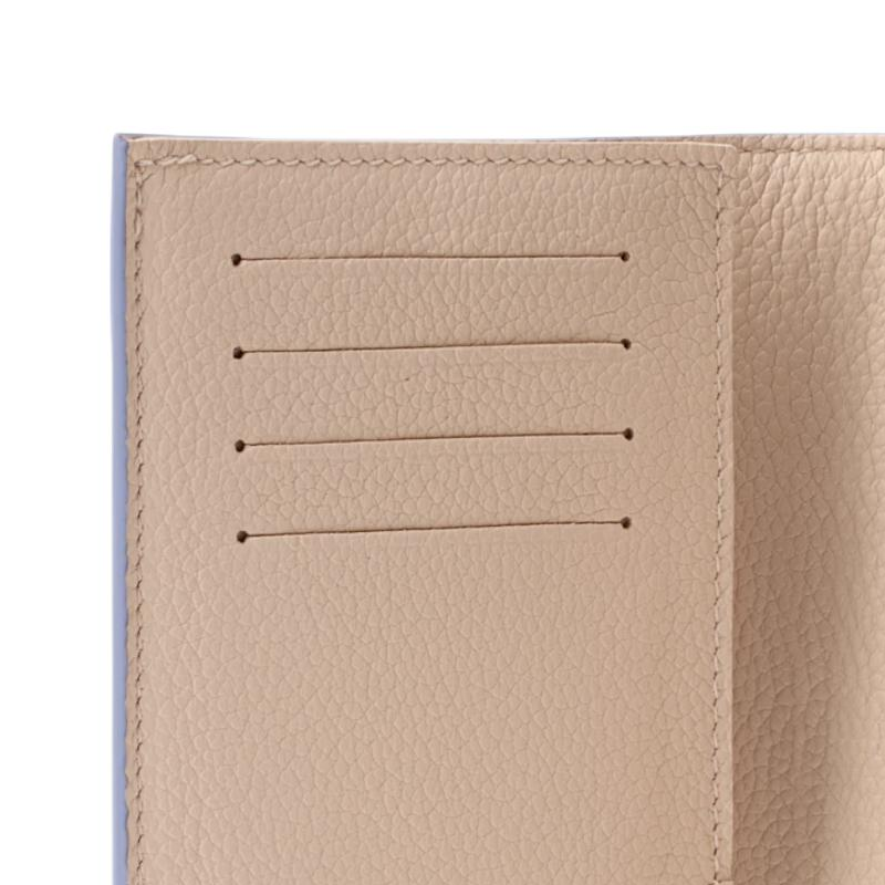 LOUIS VUITTON Quartz Iridescent Cowhide Leather Passport Holder - Beige and Purple - M29811