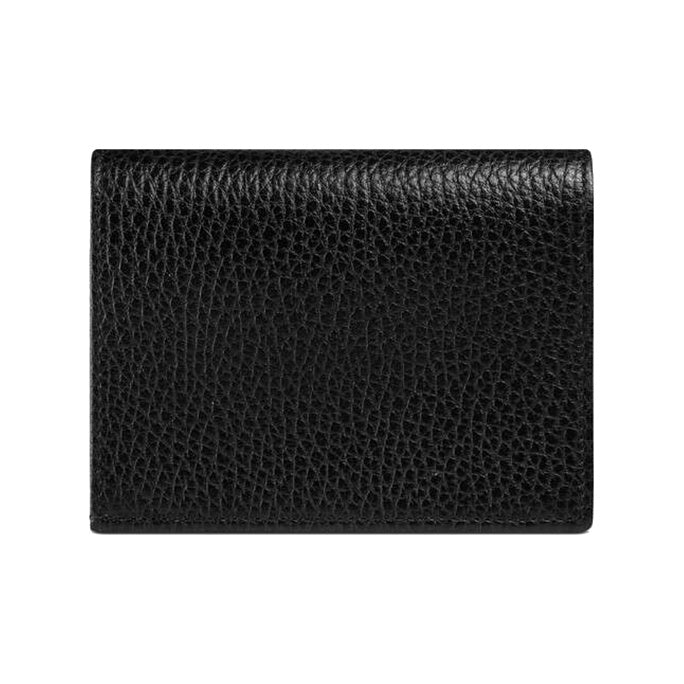 GUCCI GG Marmont Women's Black Leather Bifold Card Wallet | 456126