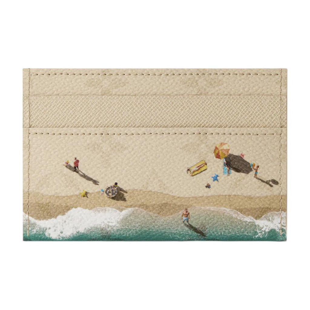 LOUIS VUITTON DOUBLE Beach Print Monogram Card Holder - Sand - M2A350
