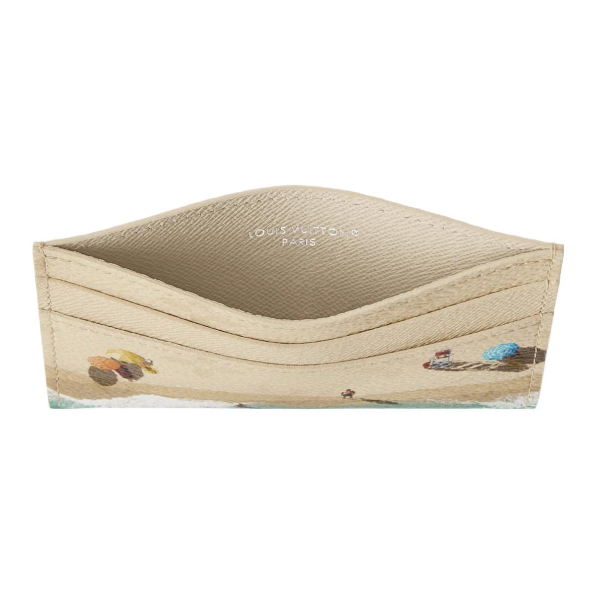 LOUIS VUITTON DOUBLE Beach Print Monogram Card Holder - Sand - M2A350
