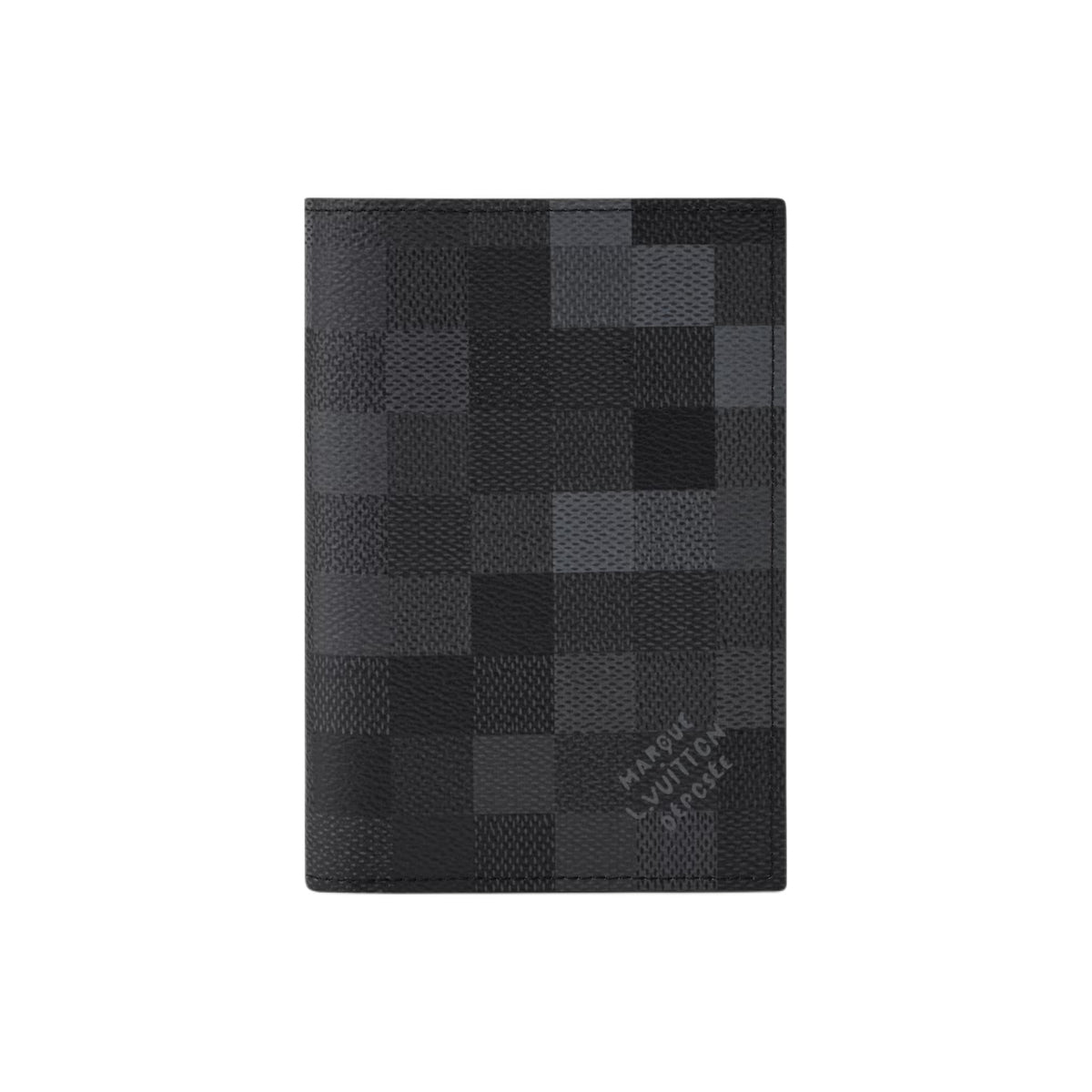 LOUIS VUITTON Damoflage Checkerboard Passport Holder - Black - M28744