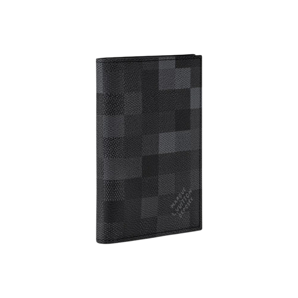 LOUIS VUITTON Damoflage Checkerboard Passport Holder - Black - M28744