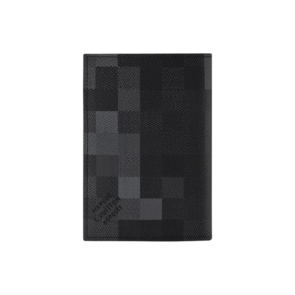 LOUIS VUITTON Damoflage Checkerboard Passport Holder - Black - M28744