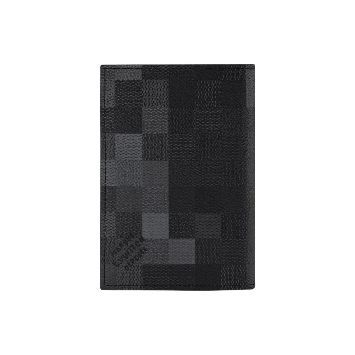 LOUIS VUITTON Damoflage Checkerboard Passport Holder - Black - M28744