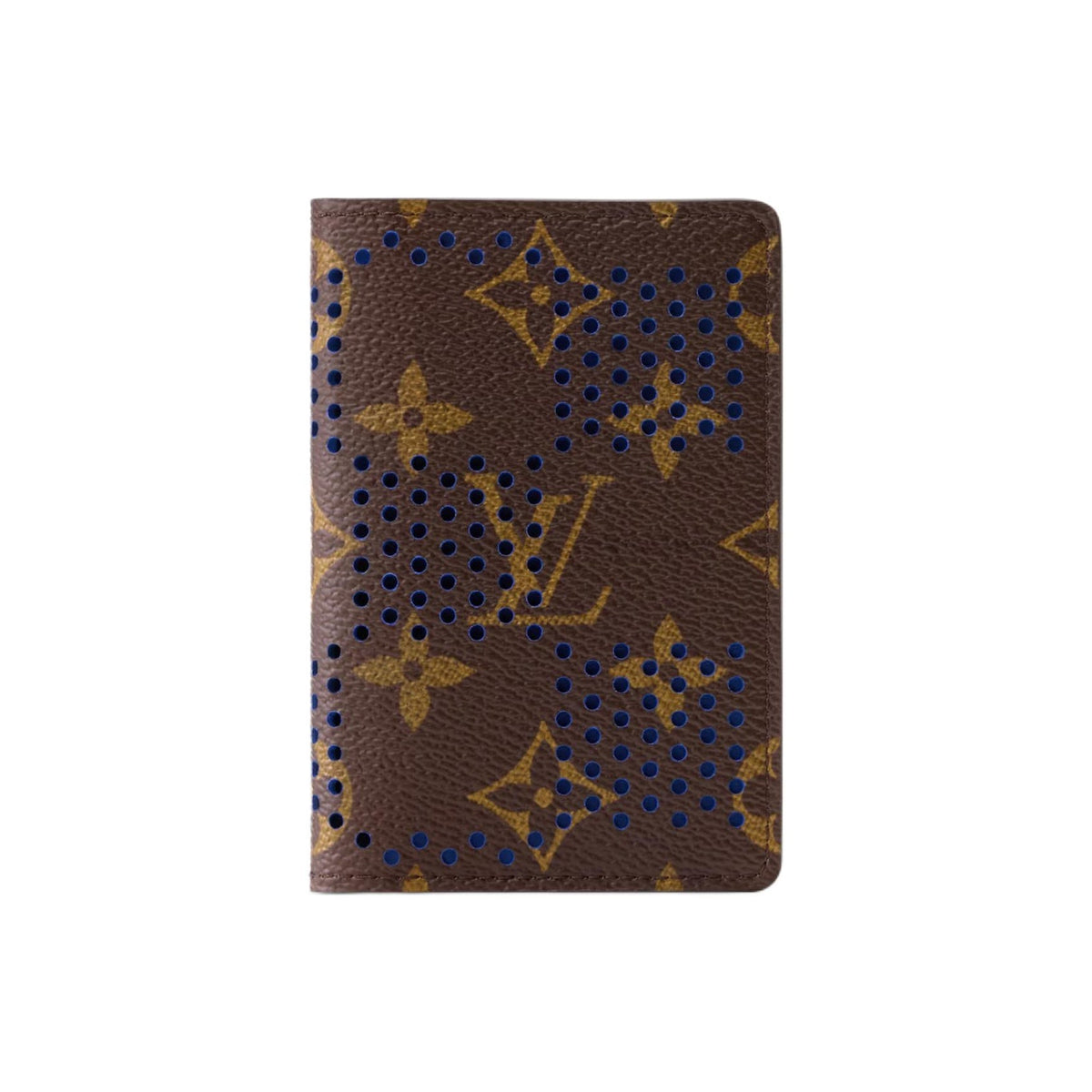 LOUIS VUITTON Monogram Grid Cutout Coated Canvas Card Holder - Brown - M29283
