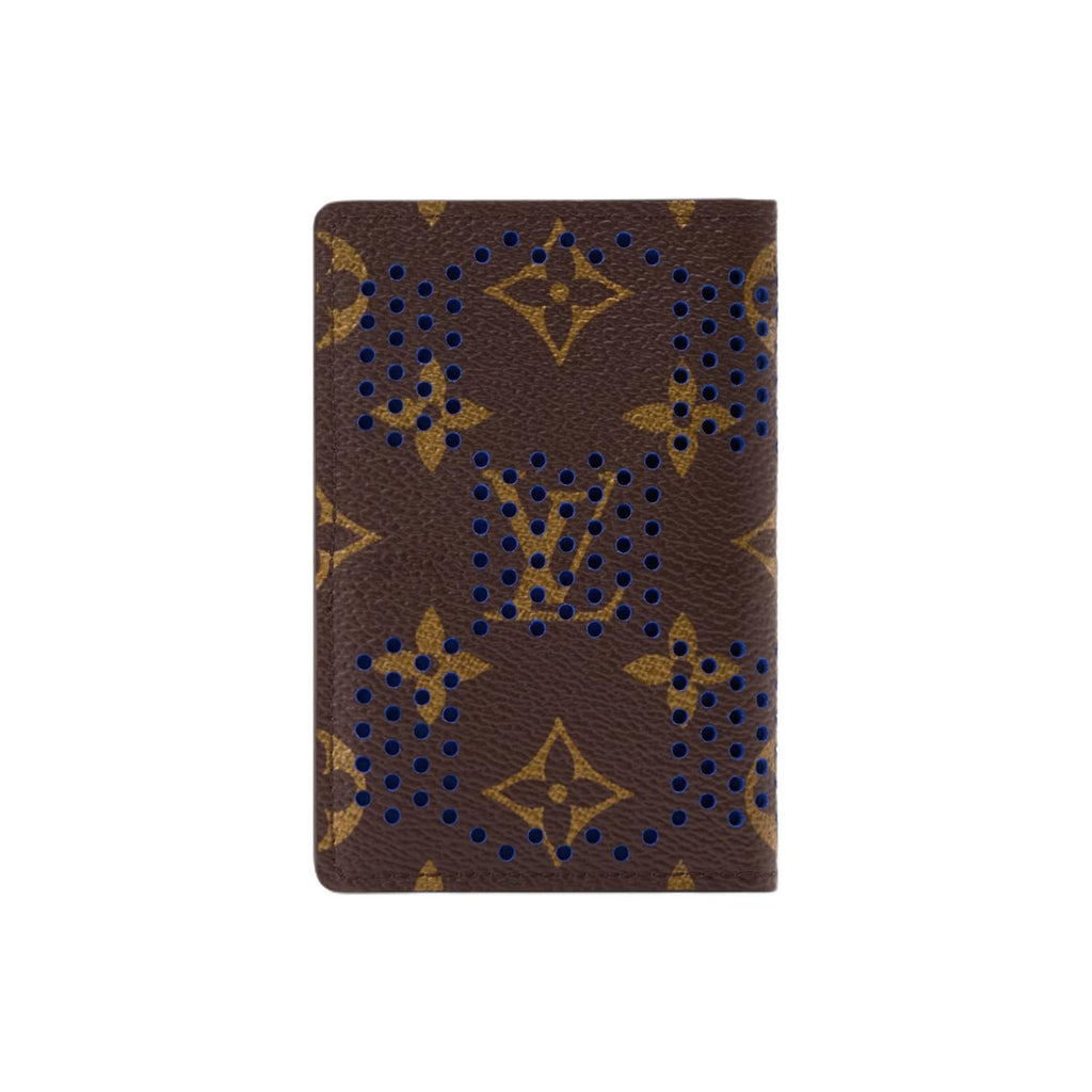 LOUIS VUITTON Monogram Grid Cutout Coated Canvas Card Holder - Brown - M29283