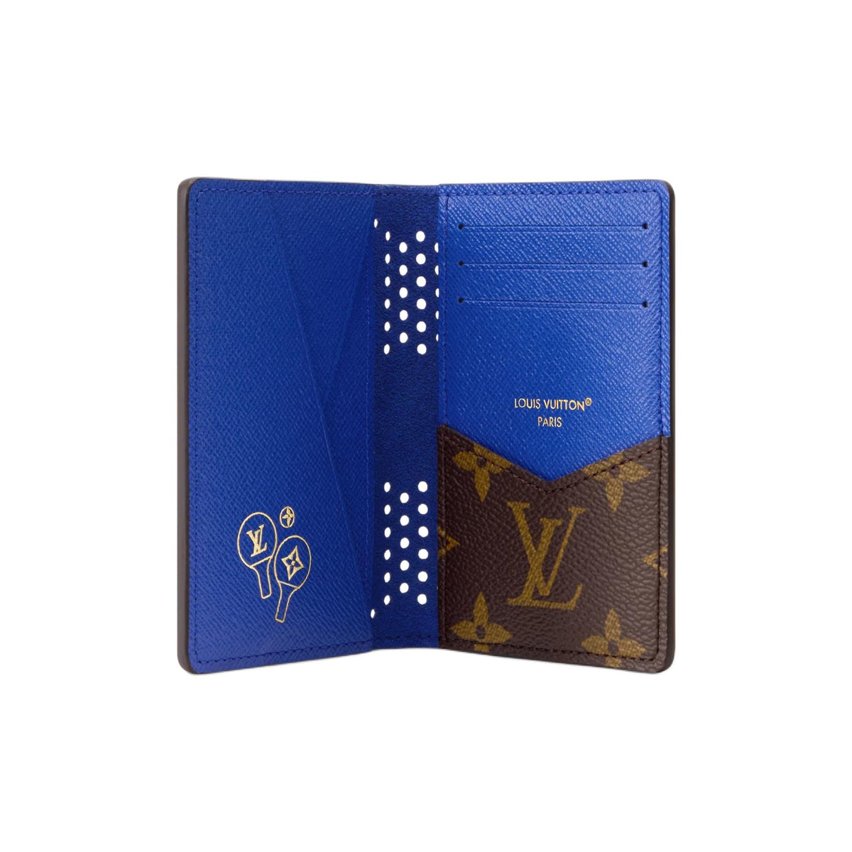 LOUIS VUITTON Monogram Grid Cutout Coated Canvas Card Holder - Brown - M29283