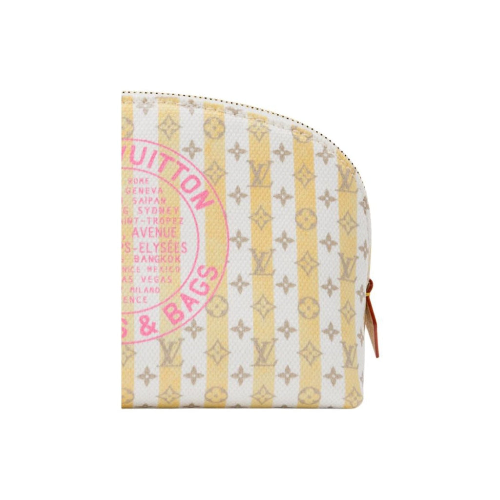 LOUIS VUITTON Small Linen-Cotton Blend Coated Canvas Cosmetic Pouch - Multicolor - M28679