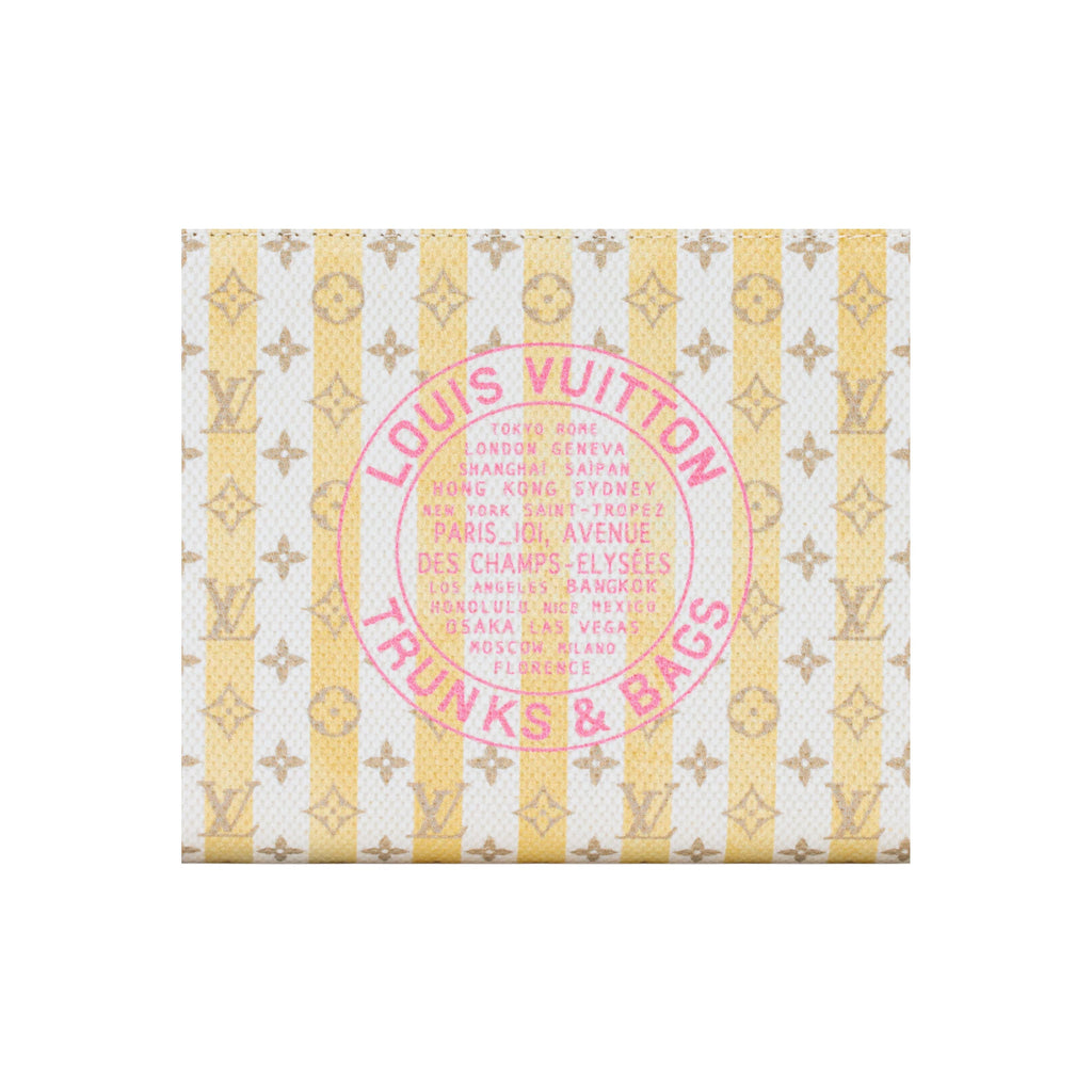 LOUIS VUITTON Zippy Monogram Stripe Coated Canvas Wallet - Banana Yellow - M28463