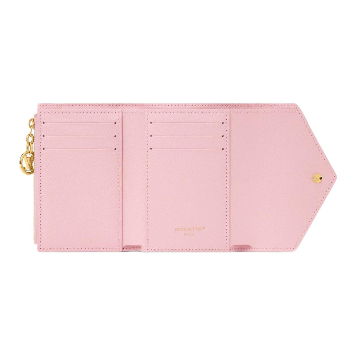 LOUIS VUITTON Victorine Contrast Stripe Coated Canvas Wallet - White and Pink - M29461