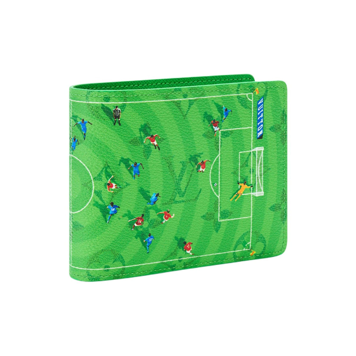 LOUIS VUITTON Multiple Soccer Field Print Coated Canvas and Faux Leather Wallet - Green - M28809