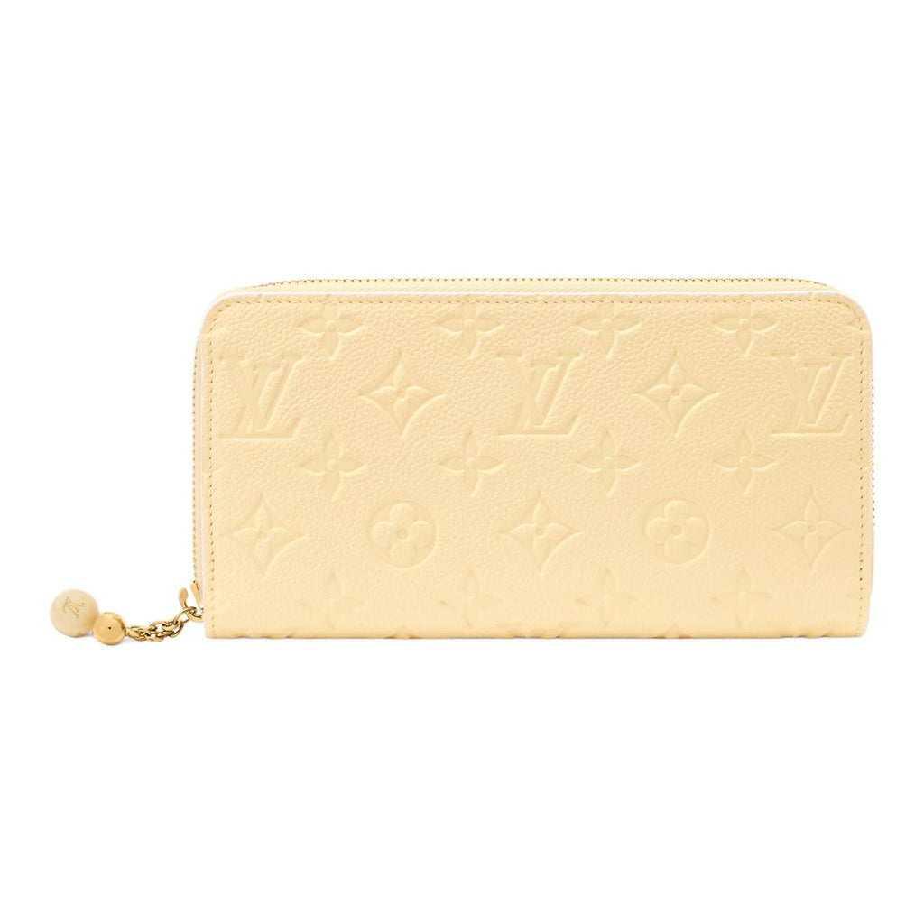 LOUIS VUITTON Zippy Cowhide Leather Wallet with Enamel Flower Zipper Pull - Banana Yellow - M28969