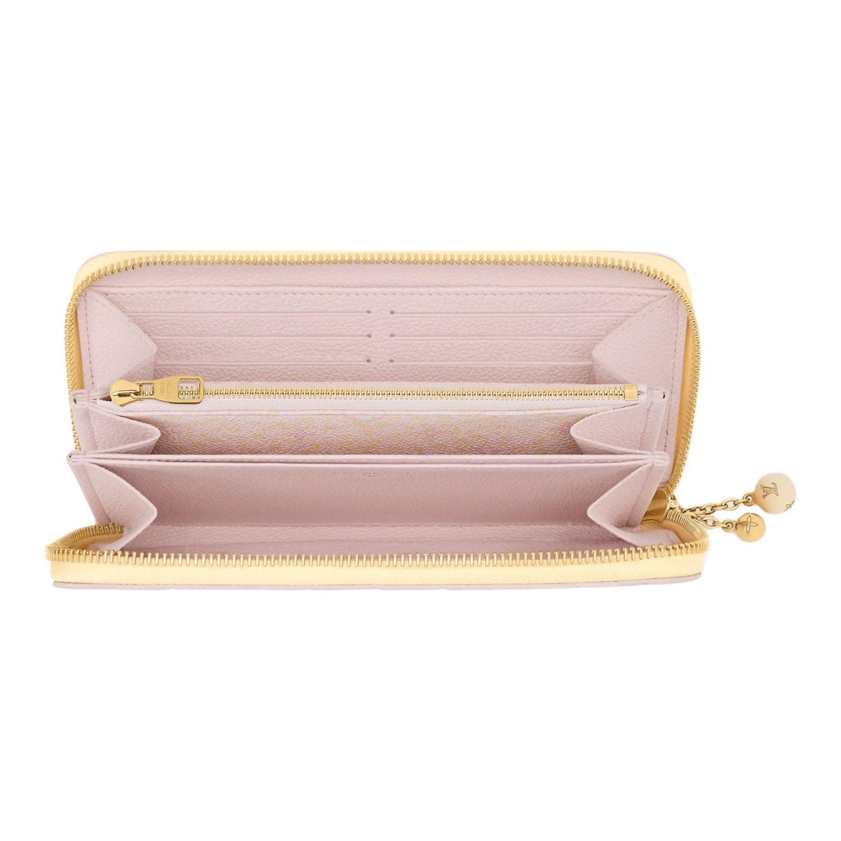 LOUIS VUITTON Zippy Cowhide Leather Wallet with Enamel Flower Zipper Pull - Banana Yellow - M28969