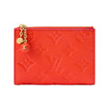 LOUIS VUITTON Lisa Cowhide Leather Wallet with Enamel Metal Sphere Zipper Pull - Blood Orange - M28981