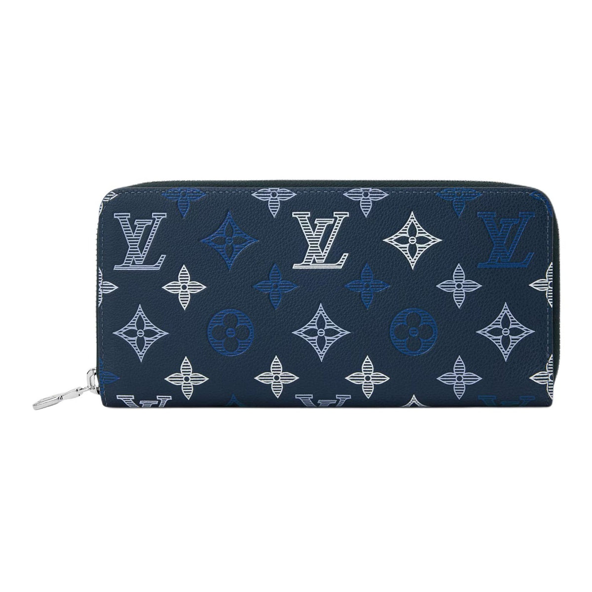 LOUIS VUITTON Zippy Monogram Shadow Calfskin Leather Wallet - Navy Blue - M28777