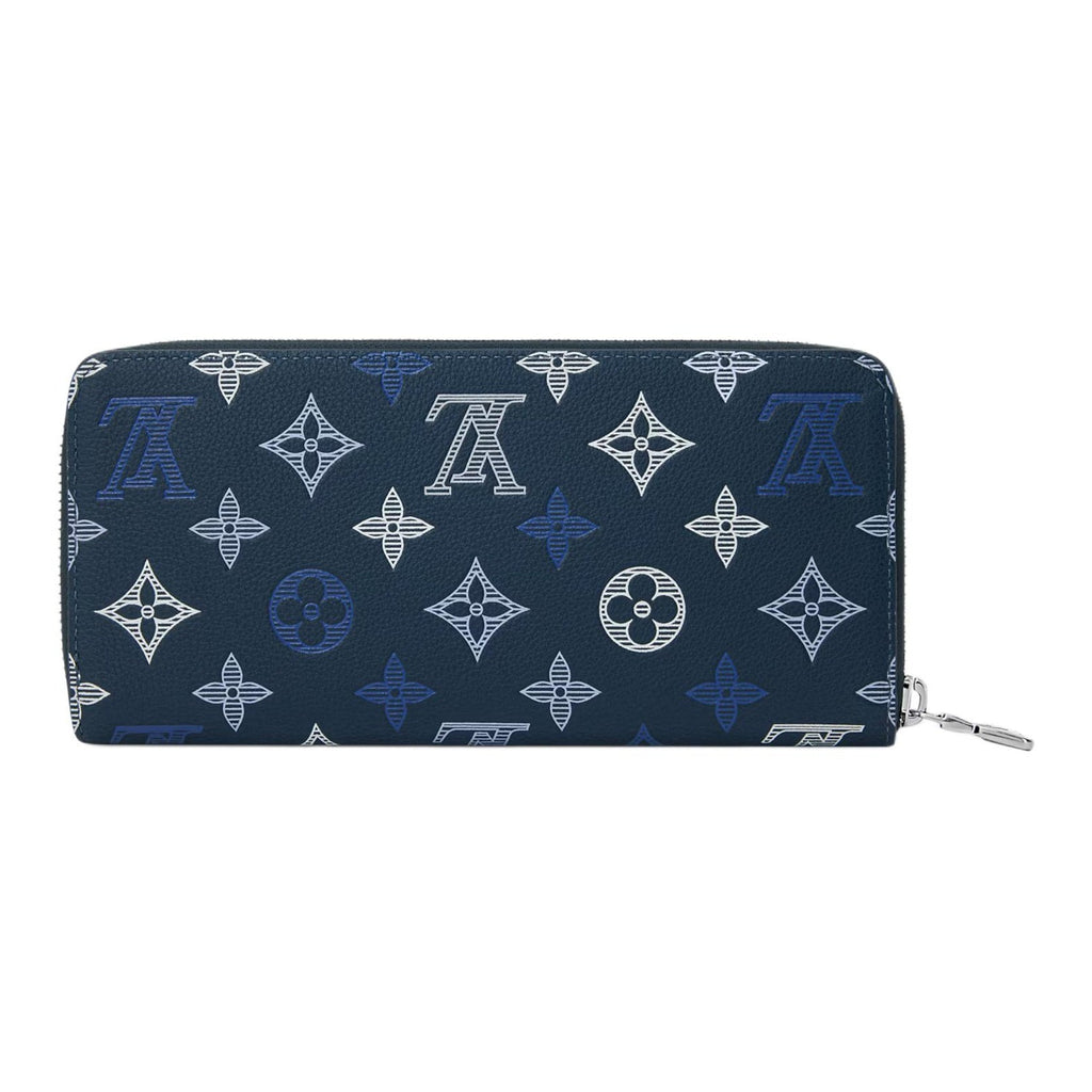 LOUIS VUITTON Zippy Monogram Shadow Calfskin Leather Wallet - Navy Blue - M28777