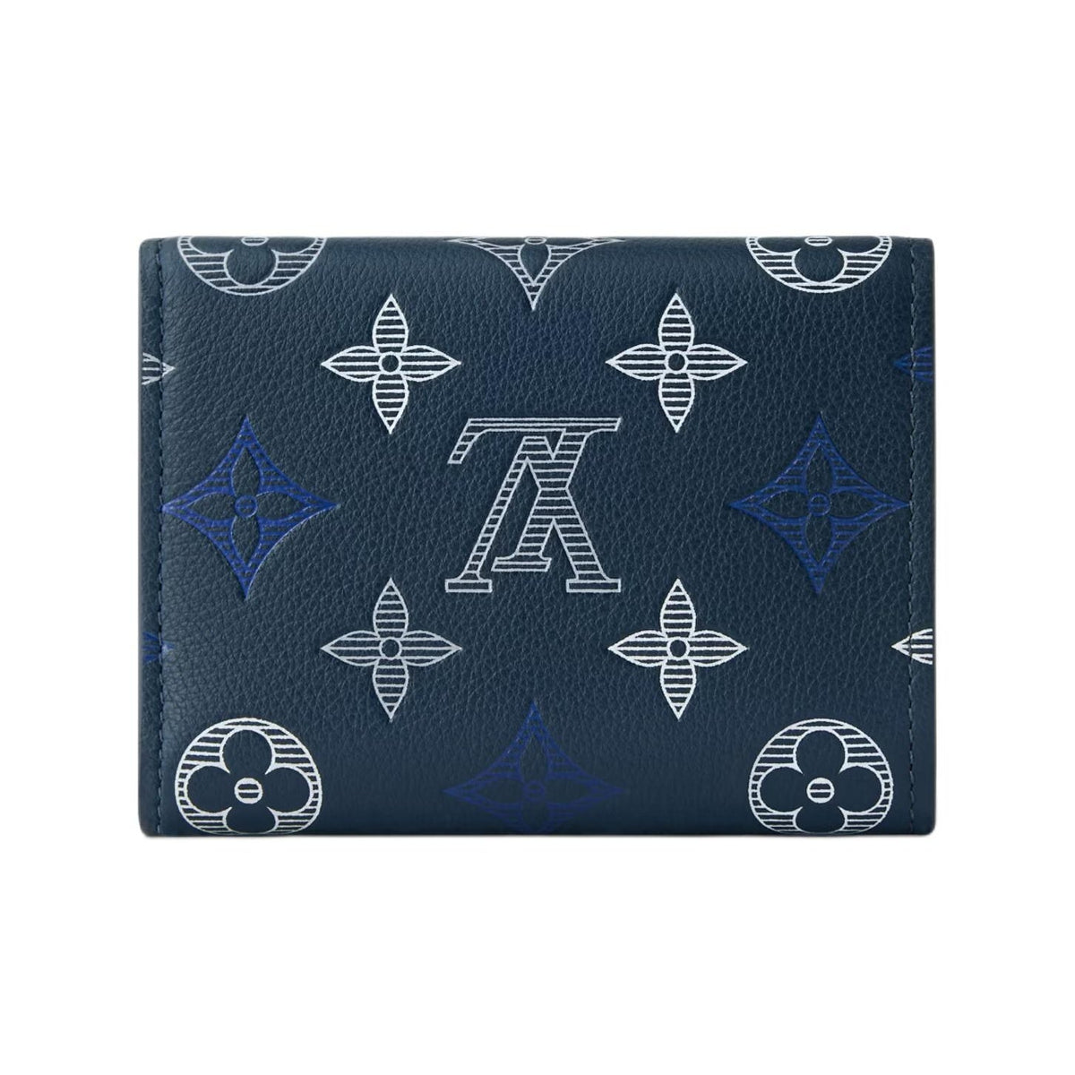 LOUIS VUITTON Victor Monogram Shadow Calfskin Leather Wallet - Navy Blue - M29130