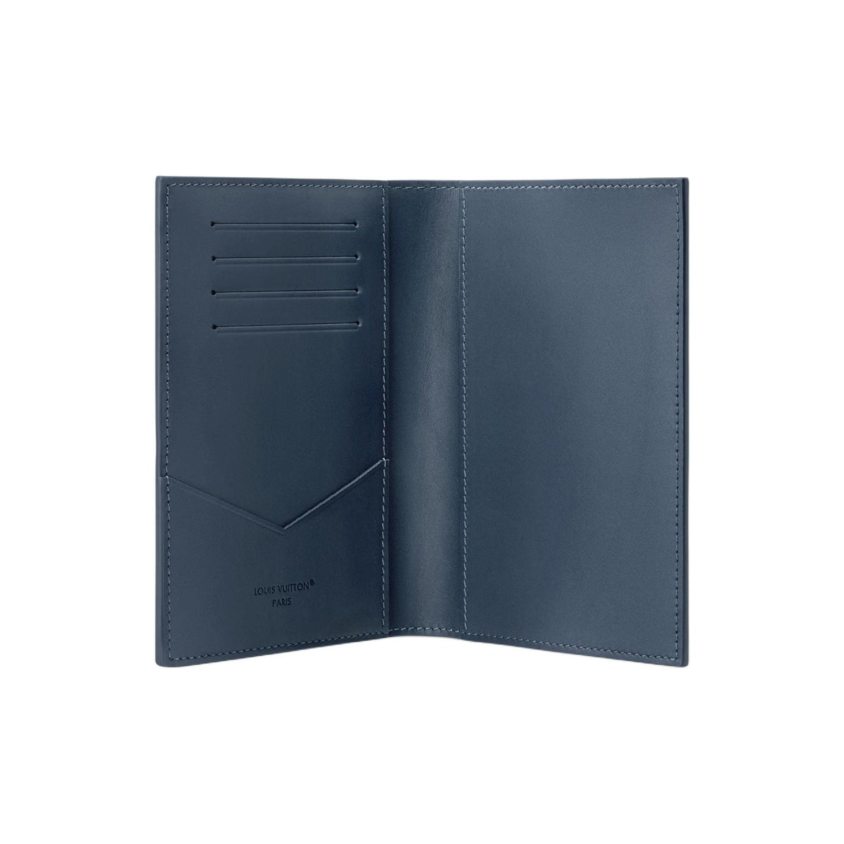 LOUIS VUITTON Monogram Shadow Cowhide Leather Passport Holder - Dark Blue - M29132