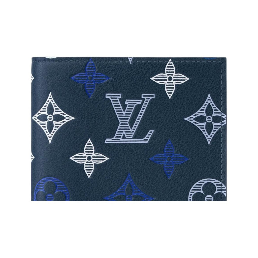 LOUIS VUITTON Monogram Shadow Cowhide Leather Passport Holder - Dark Blue - M29132