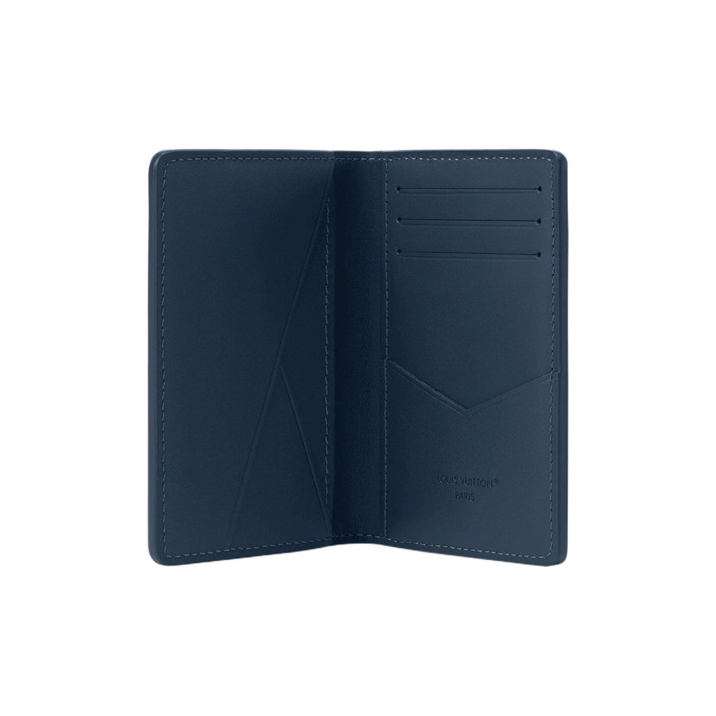 LOUIS VUITTON Monogram Shadow Gradient Logo Cowhide Leather Card Holder - Dark Blue - M29135