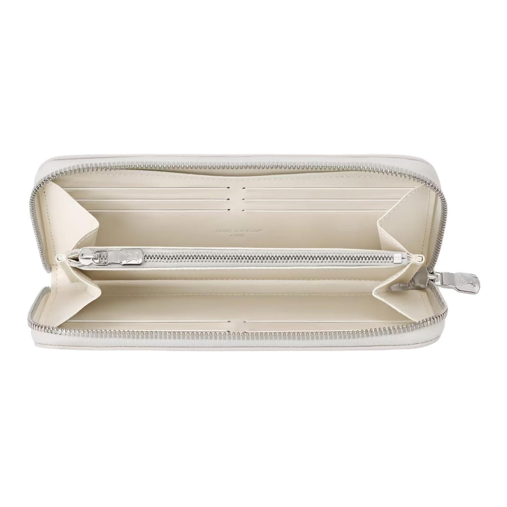 LOUIS VUITTON Zippy Monogram Shadow Calfskin Leather Zip Wallet - Off-White - M29133