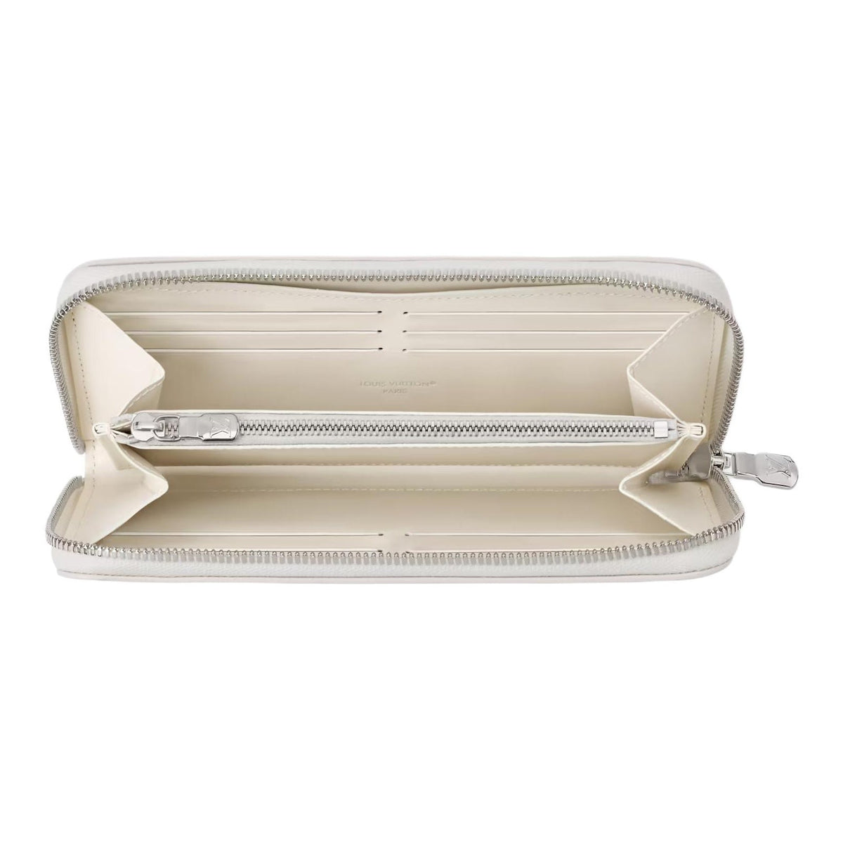 LOUIS VUITTON Zippy Monogram Shadow Calfskin Leather Zip Wallet - Off-White - M29133