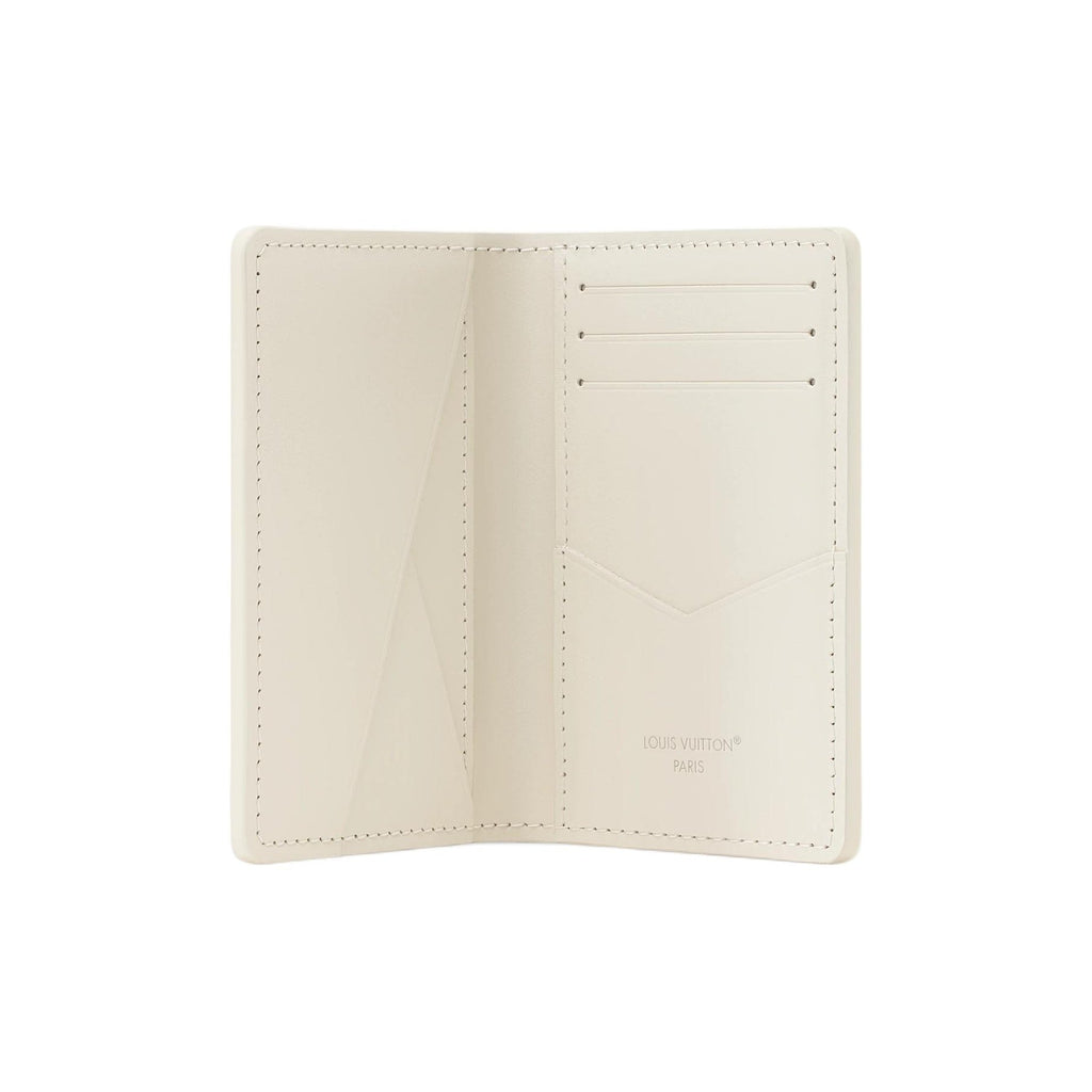 LOUIS VUITTON Monogram Shadow Contrast Embossed Cowhide Leather Card Holder - White - M29134
