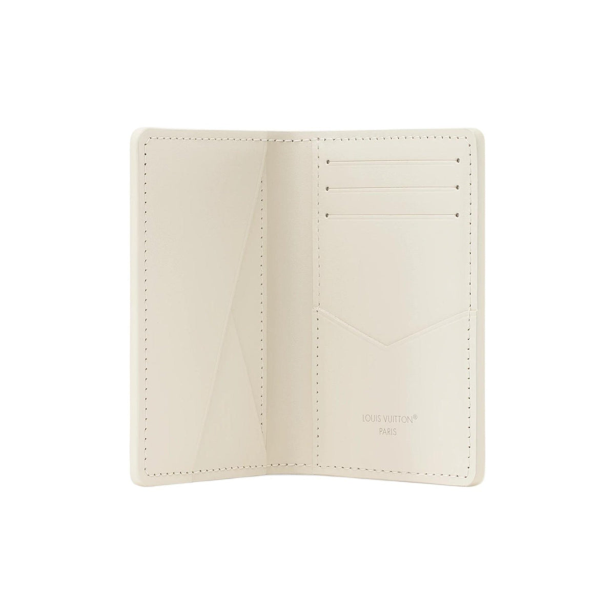 LOUIS VUITTON Monogram Shadow Contrast Embossed Cowhide Leather Card Holder - White - M29134