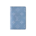 LOUIS VUITTON Pocket Organizer Monogram Coated Canvas and Taiga Cowhide Leather Wallet - Sky Blue - M14112