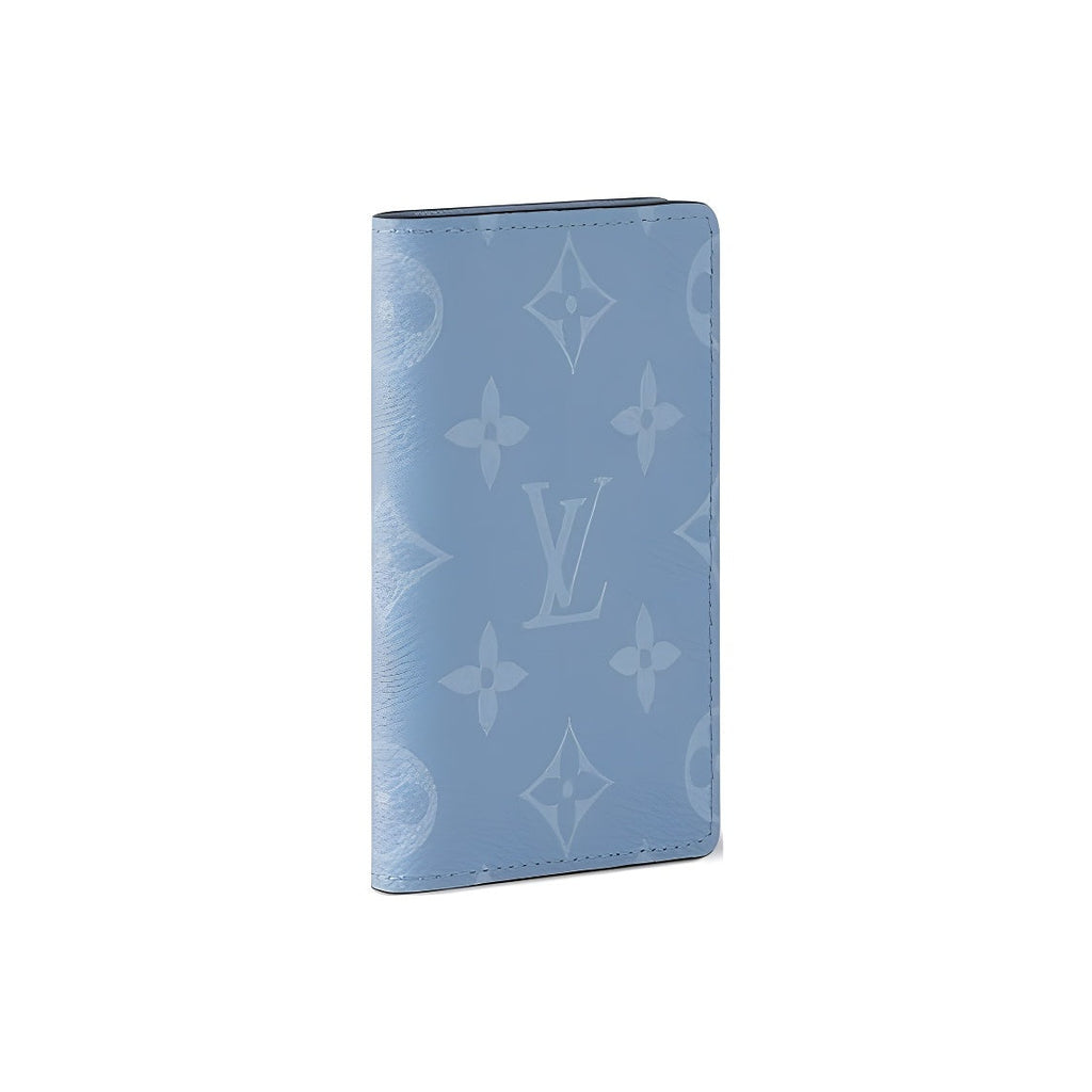 LOUIS VUITTON Pocket Organizer Monogram Coated Canvas and Taiga Cowhide Leather Wallet - Sky Blue - M14112