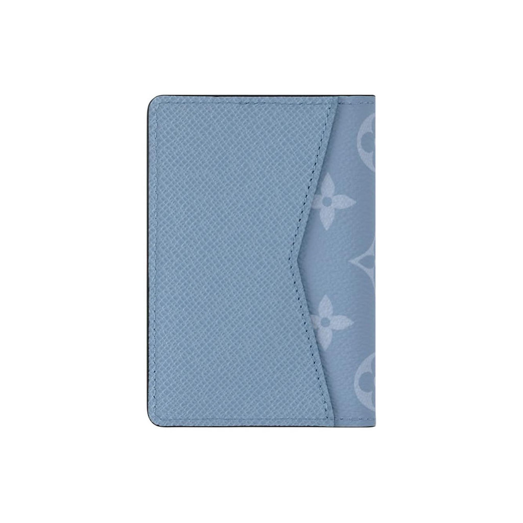 LOUIS VUITTON Pocket Organizer Monogram Coated Canvas and Taiga Cowhide Leather Wallet - Sky Blue - M14112