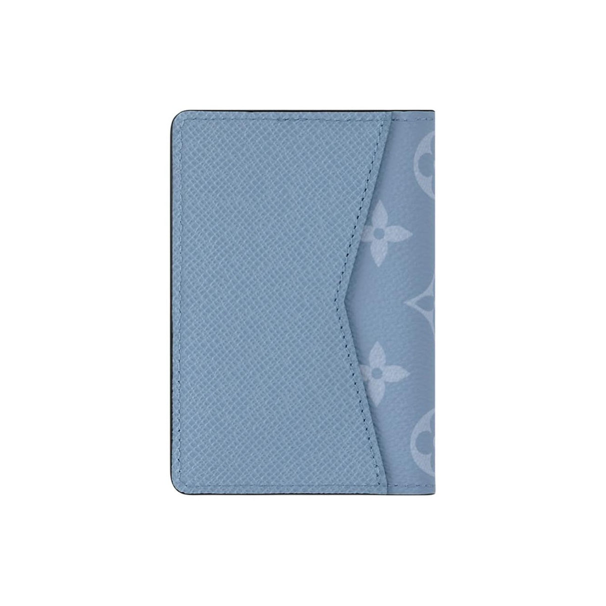 LOUIS VUITTON Pocket Organizer Monogram Coated Canvas and Taiga Cowhide Leather Wallet - Sky Blue - M14112