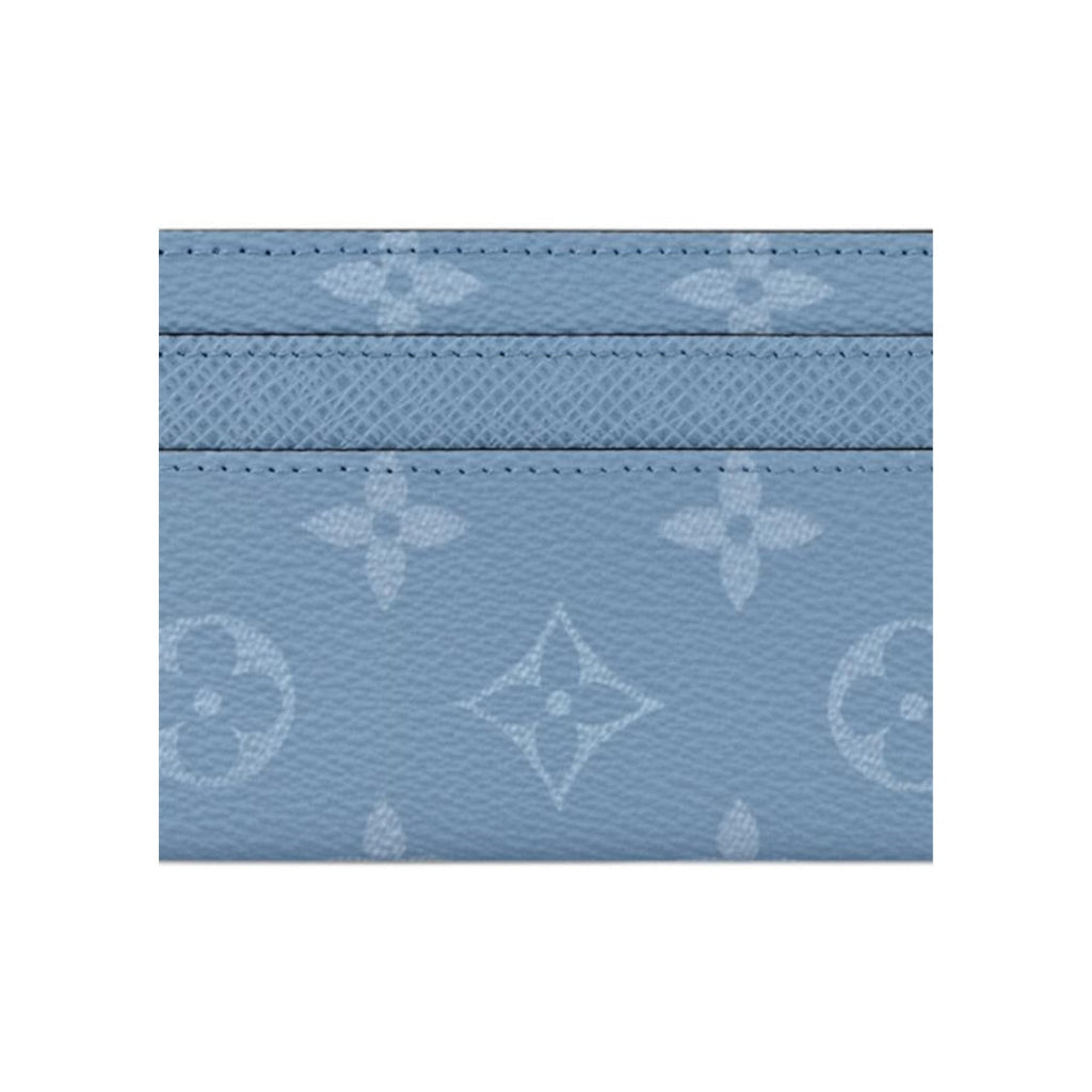LOUIS VUITTON Taigarama Double Brand Print Cowhide Leather Card Holder - Sky Blue - M14359