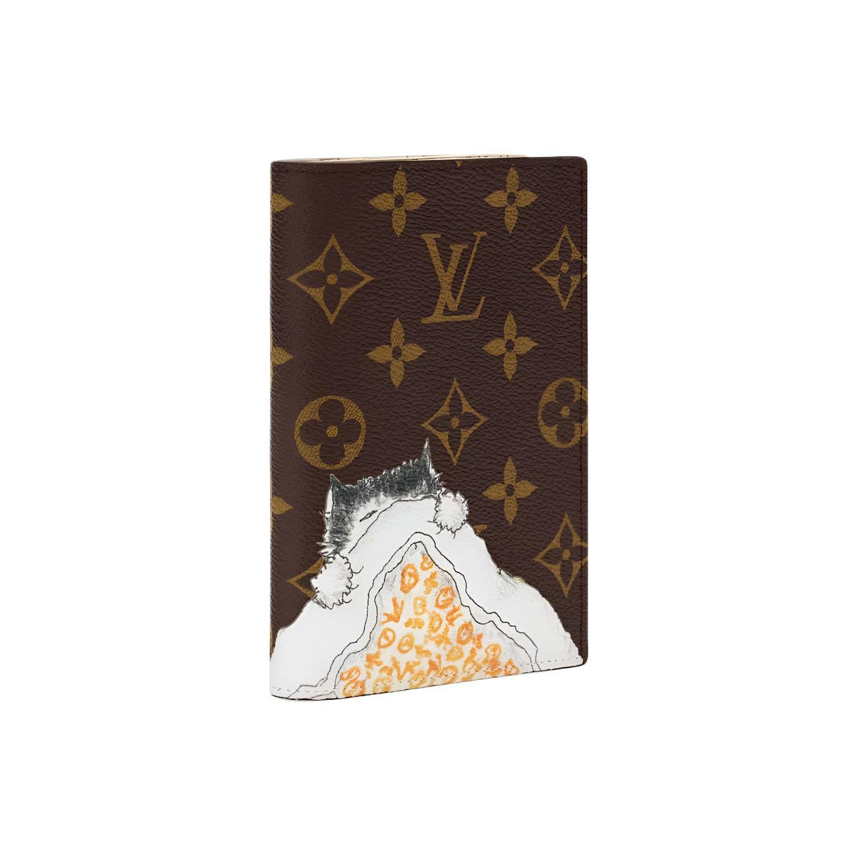 LOUIS VUITTON x Grace Coddington Catogram Monogram Coated Canvas Passport Holder - Brown - M25753