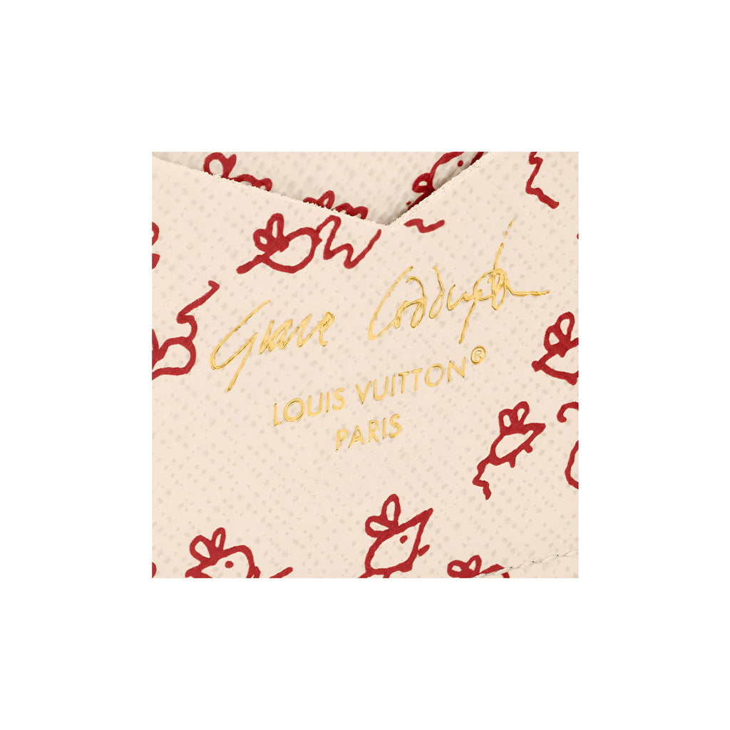 LOUIS VUITTON x Grace Coddington Catogram Monogram Coated Canvas Passport Holder - Brown - M25753