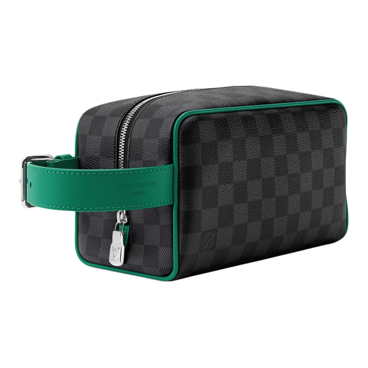 LOUIS VUITTON Dopp Kit Damier Graphite Coated Canvas Toiletry Bag - Borneo Green - N40852