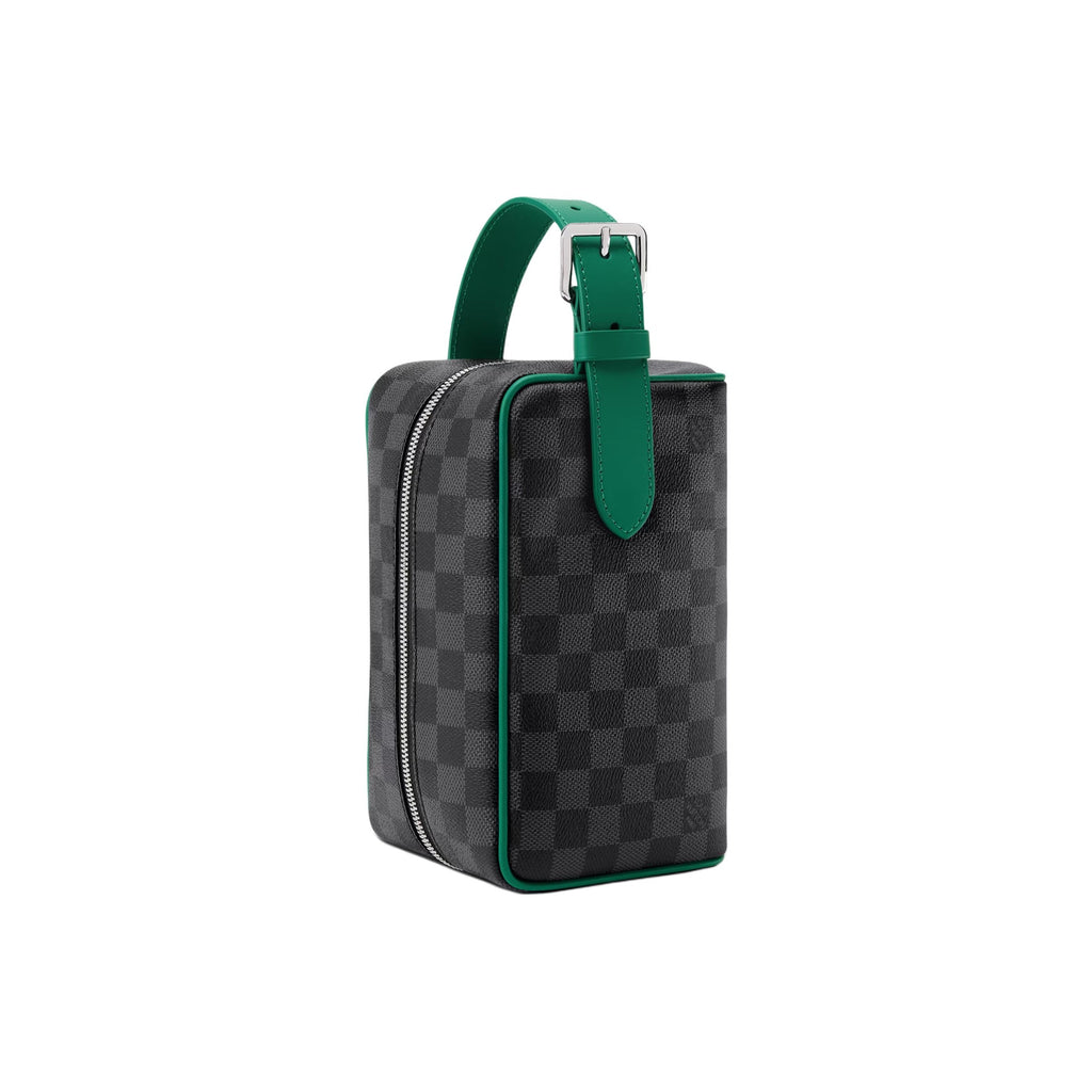 LOUIS VUITTON Dopp Kit Damier Graphite Coated Canvas Toiletry Bag - Borneo Green - N40852