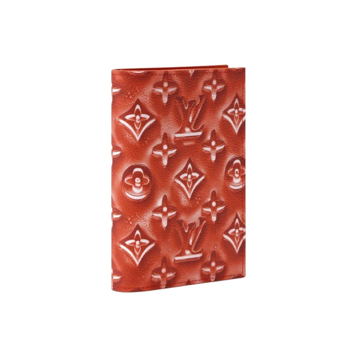 LOUIS VUITTON Ice Cube Monogram Coated Canvas and Faux Leather Passport Holder - Pomegranate Red - M28595