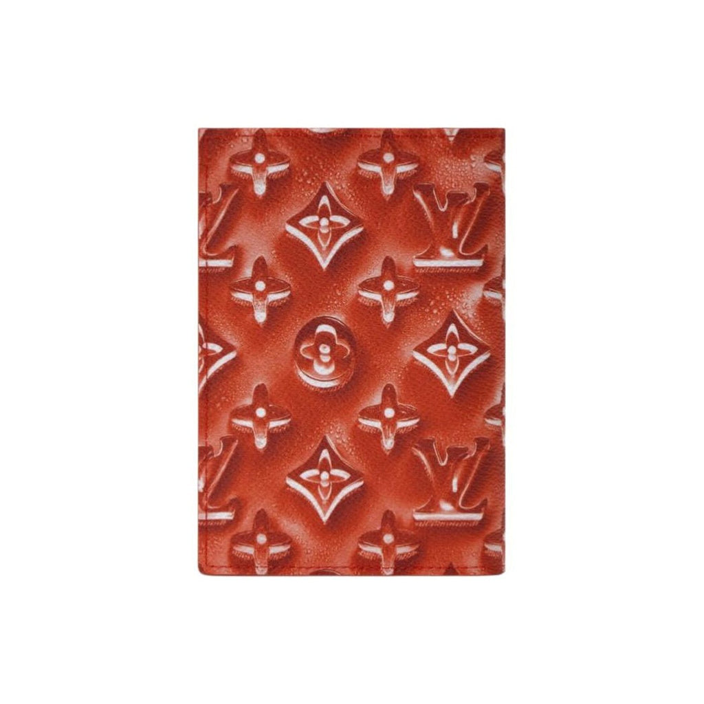 LOUIS VUITTON Ice Cube Monogram Coated Canvas and Faux Leather Passport Holder - Pomegranate Red - M28595