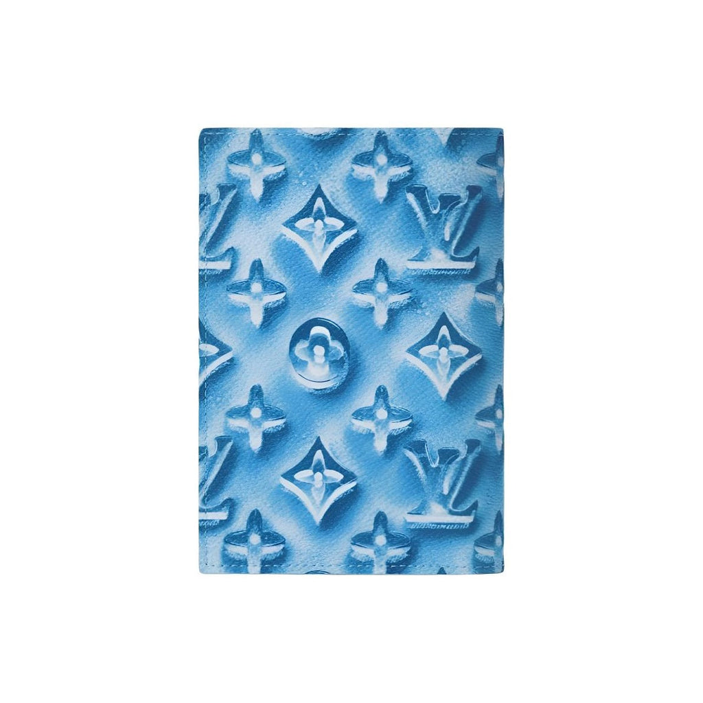 LOUIS VUITTON Ice Cube Monogram Coated Canvas Passport Holder - Frozen Blueberry Blue - M28593