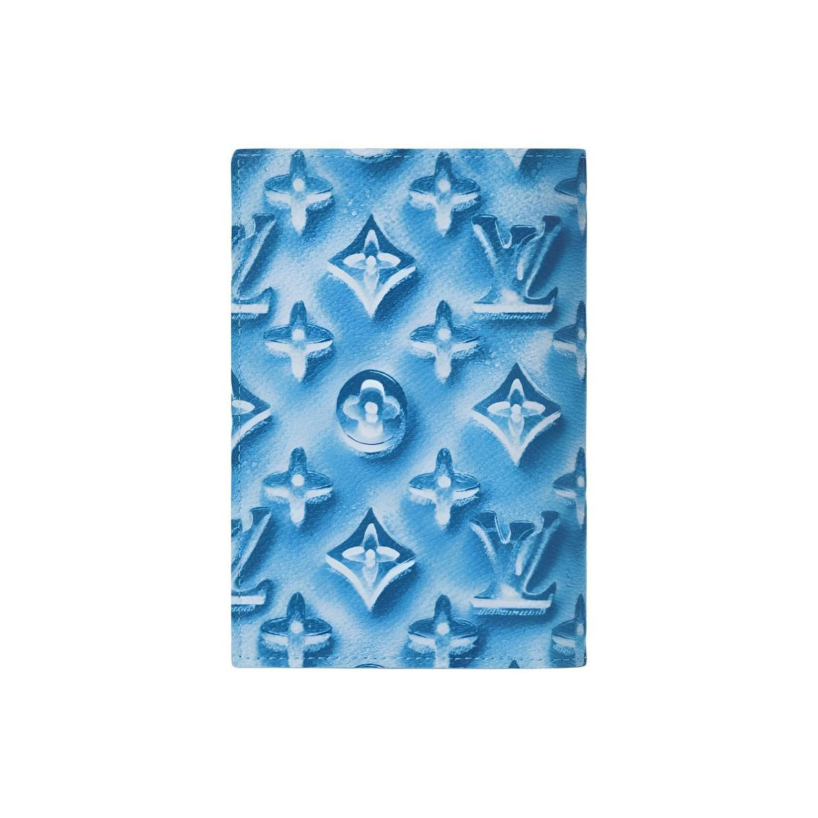 LOUIS VUITTON Ice Cube Monogram Coated Canvas Passport Holder - Frozen Blueberry Blue - M28593